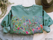 Vintage gepresste Blumen Sweatshirt Wildblumen Sweatshirt