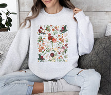 Cottagecore Sweater Boho Wildflowers Nature Sweatshirt