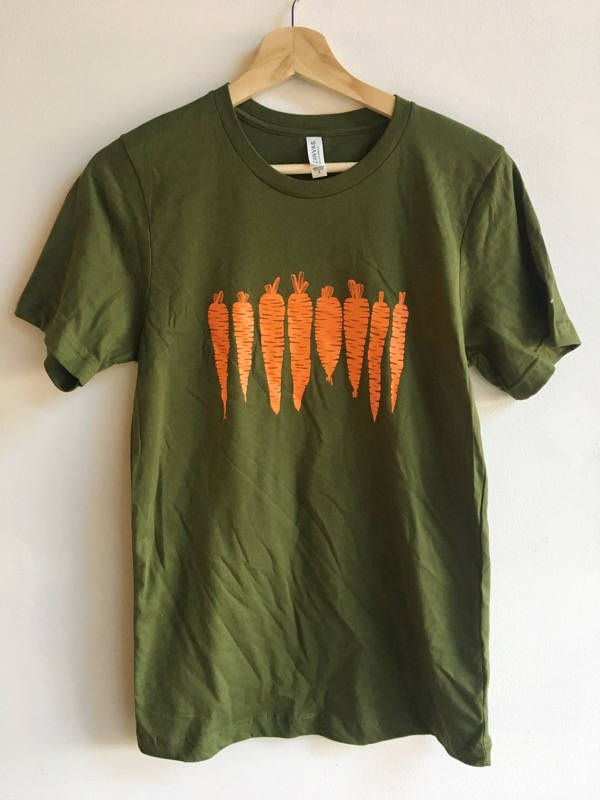 Carrot Food Vegetable Screen Print T-Shirt