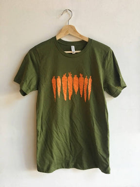 Carotte alimentaire légumes sérigraphie T-shirt