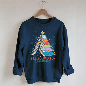 Christmas Book Tree Teachers Sweatshirt