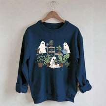 Ghost Houseplant Lover Gardening Sweatshirt