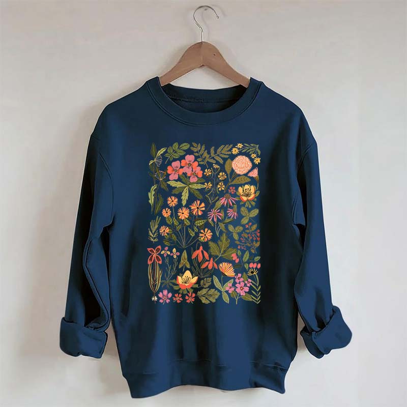 Wildflowers Vintage Botanical Sweatshirt