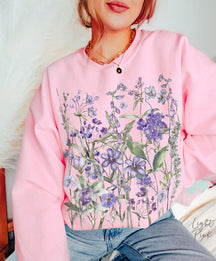 Fairycore Lavender Wildflowers Sweatshirt