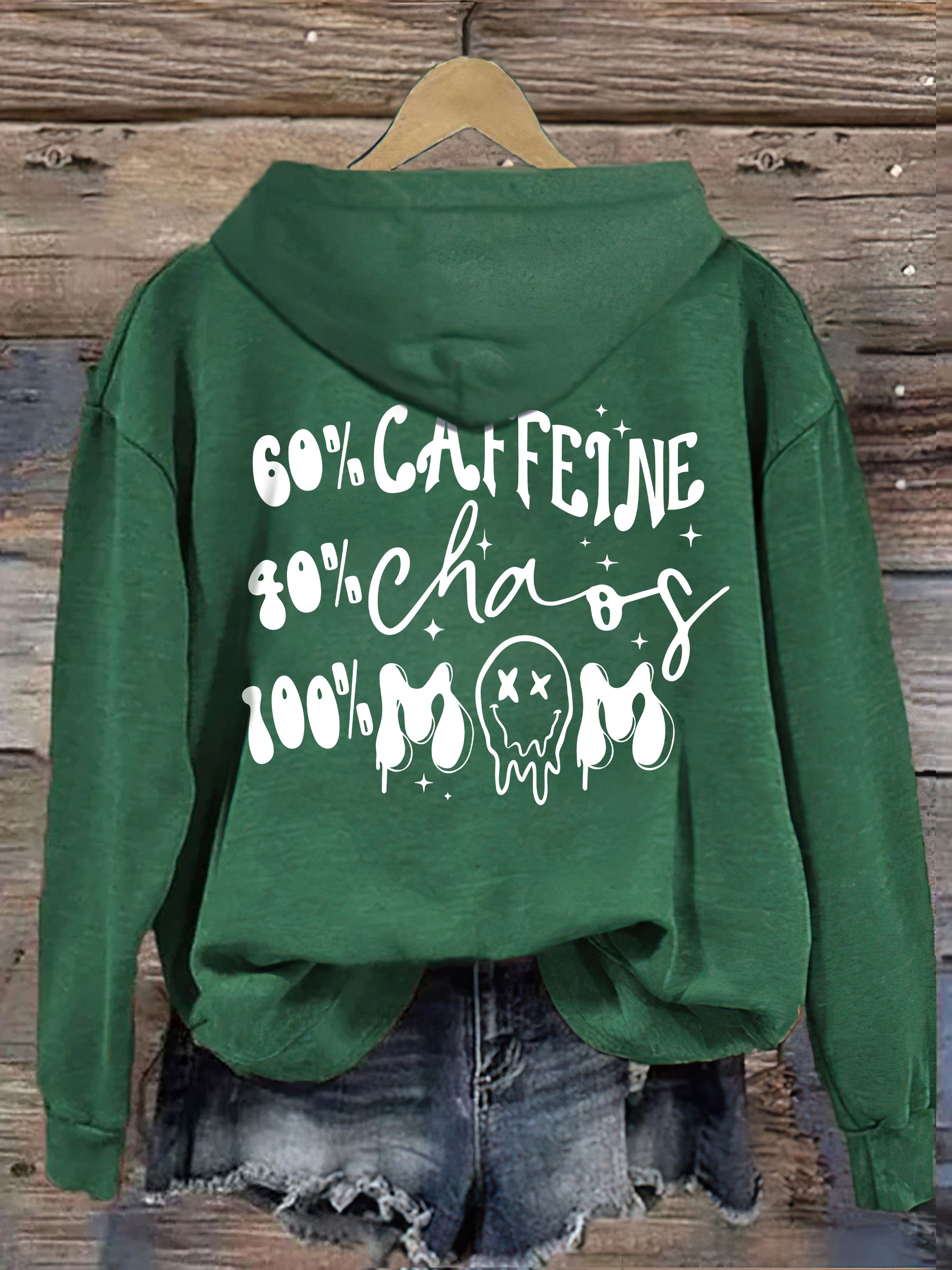 La caféine et Chaos Mom Life Hoodie