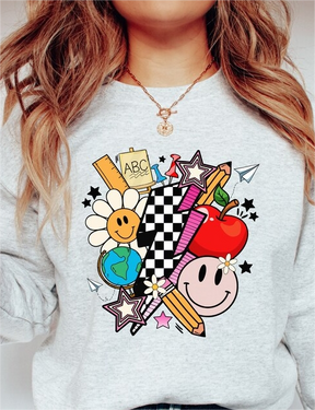 Retro Teacher Design Sweatshirt