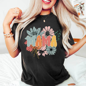 Retro Floral Mama Gift T-shirt