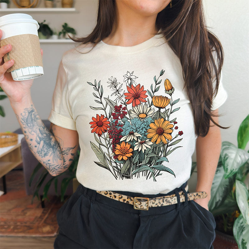 Wildflower Minimalist Gift T-shirt