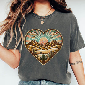 Retro Sunset Nature Mountain T-Shirt