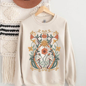 Floral Sun Minimalist Sweatshirt