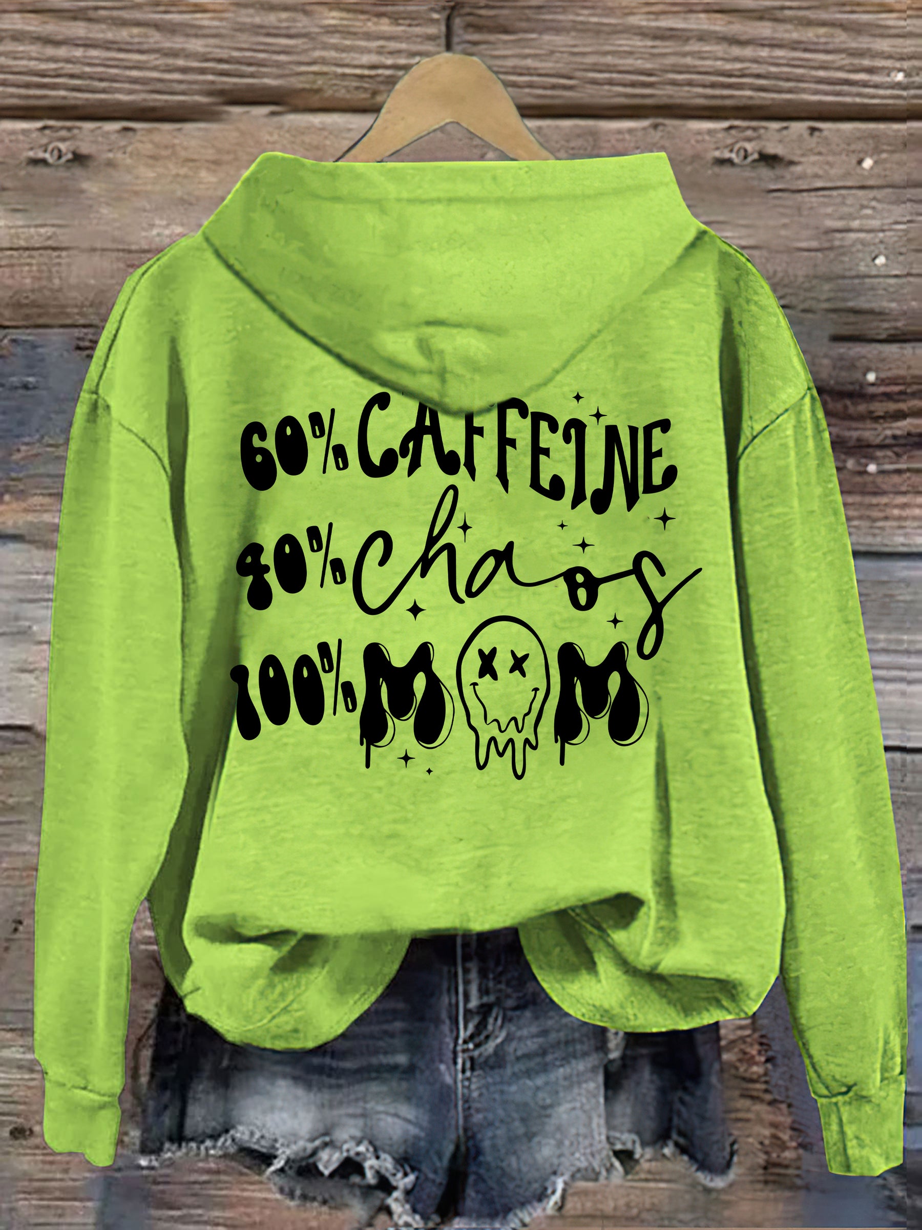 La caféine et Chaos Mom Life Hoodie