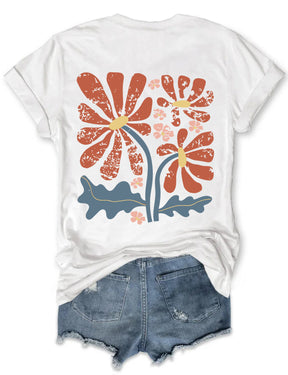 Grow Through What You Go Through Boho Flowers T-shirt