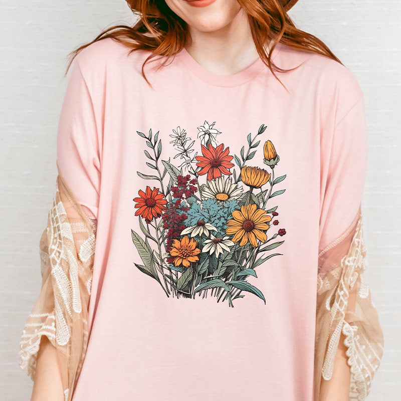 Wildflower Minimalist Gift T-shirt