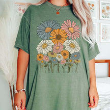 Retro Daisies Flower T-Shirt