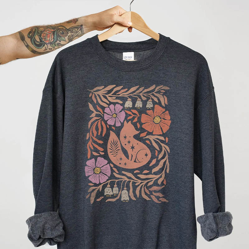 Boho Fall Cute Flower Sweatshirt