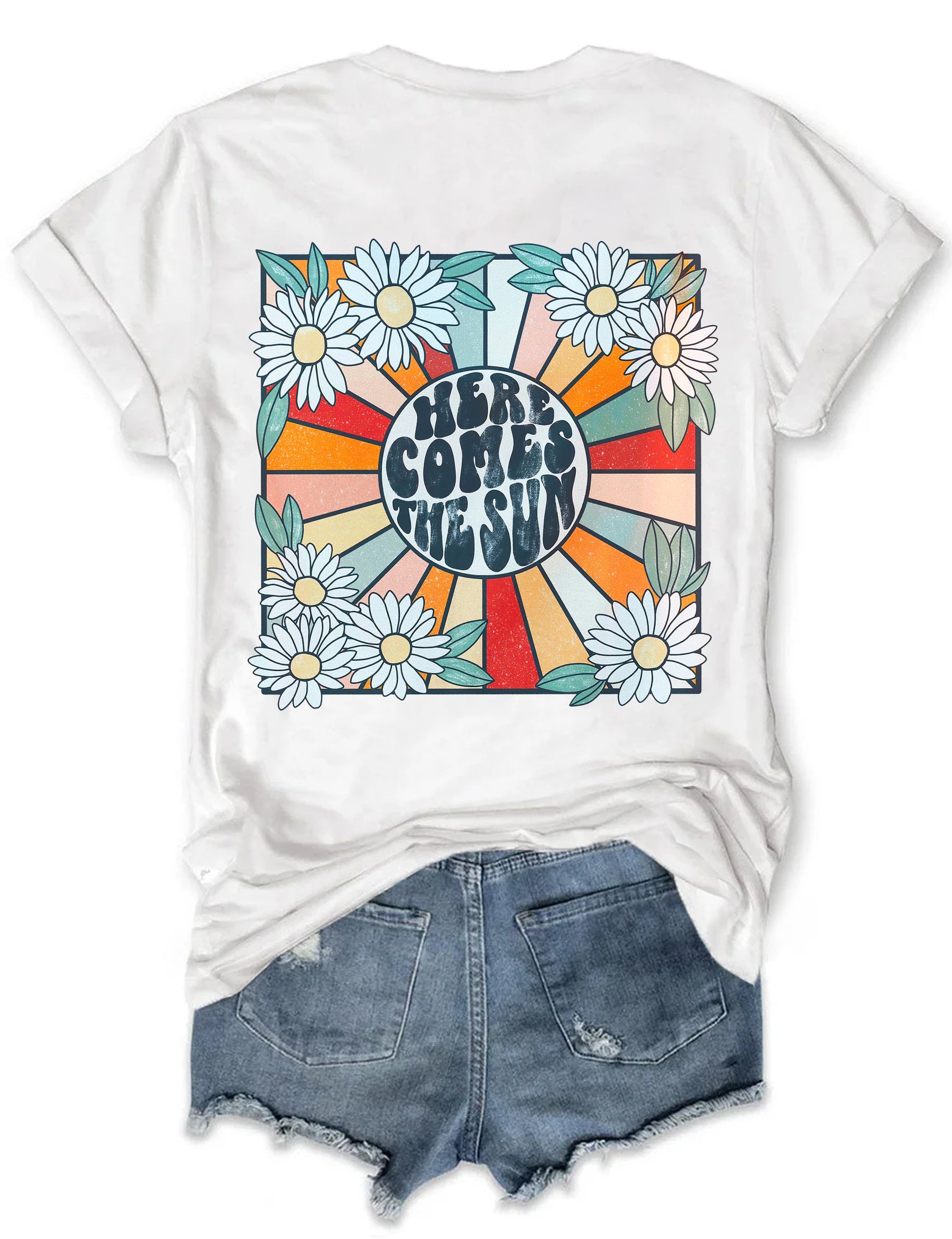 Hier kommt das Sun-Boho-T-Shirt