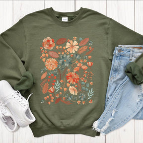 Pastel Floral Vintage Botanical Sweatshirt