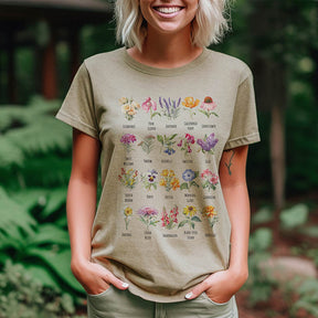 Aesthetic Flower Identification T-Shirt