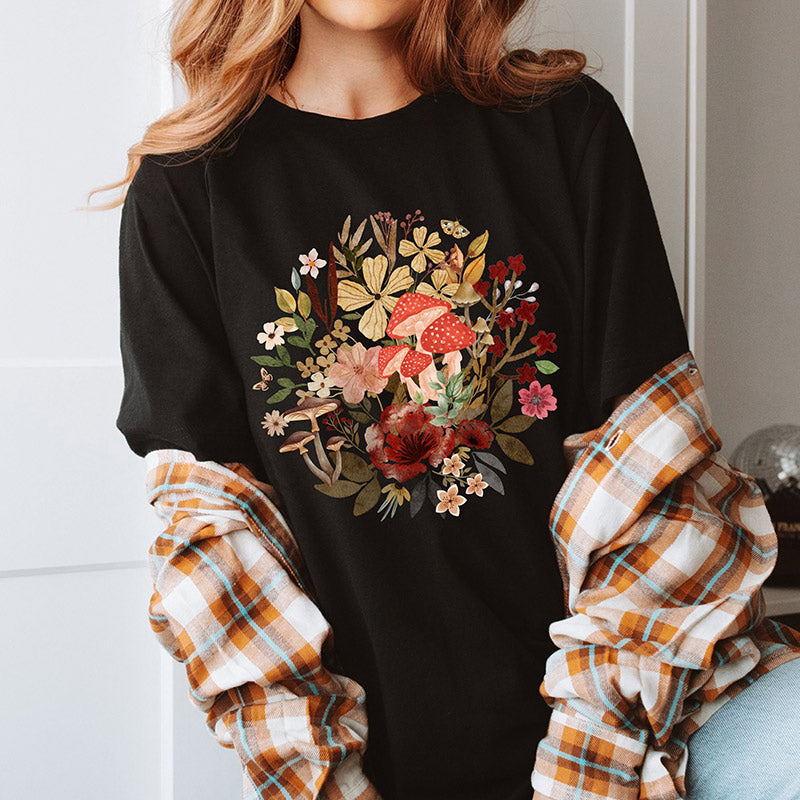 Flowers Oversized Nature Garden T-shirt