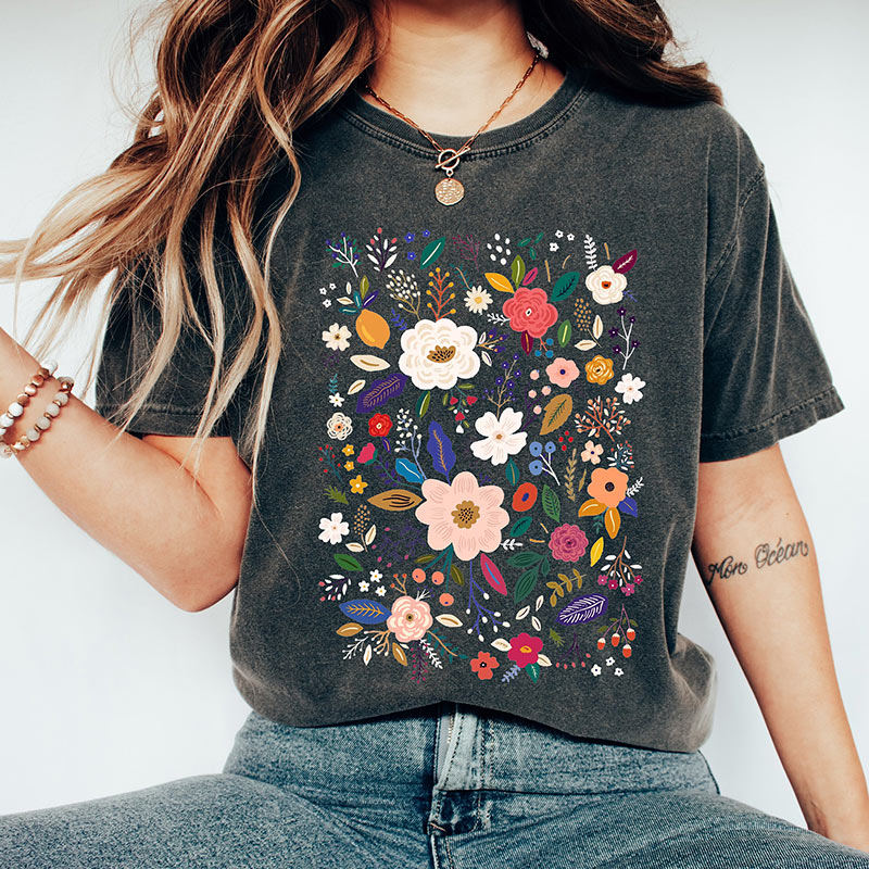 Wildflower Garden  Floral T-shirt