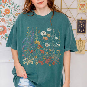 Vintage Wildflowers Garden Lover T-shirt