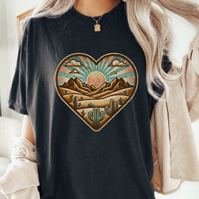 Retro Sunset Nature Mountain T-Shirt