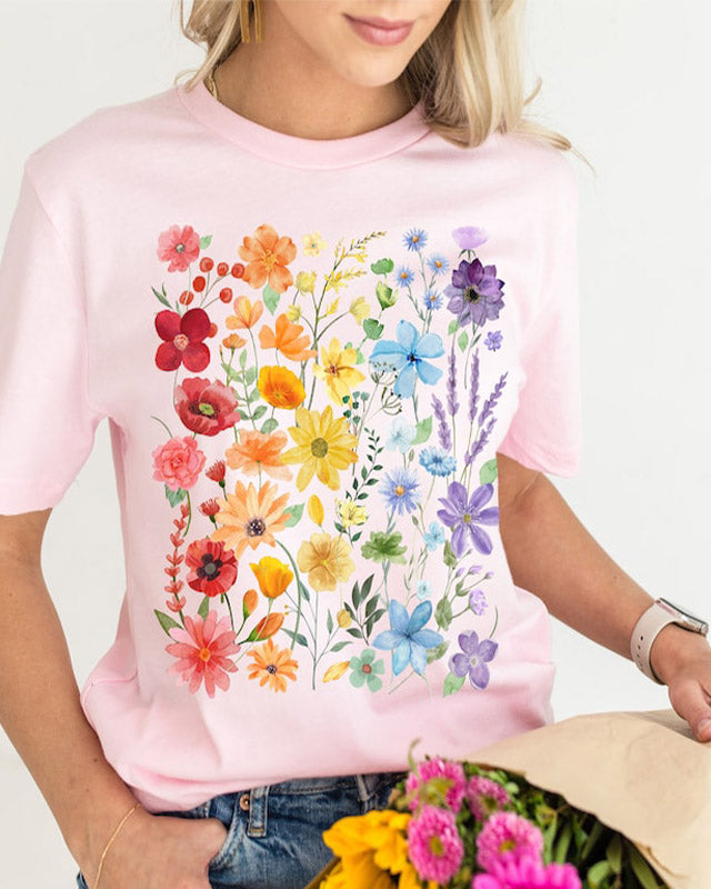 T-shirt Rainbow Pride Wildflowers