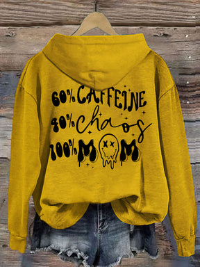 La caféine et Chaos Mom Life Hoodie