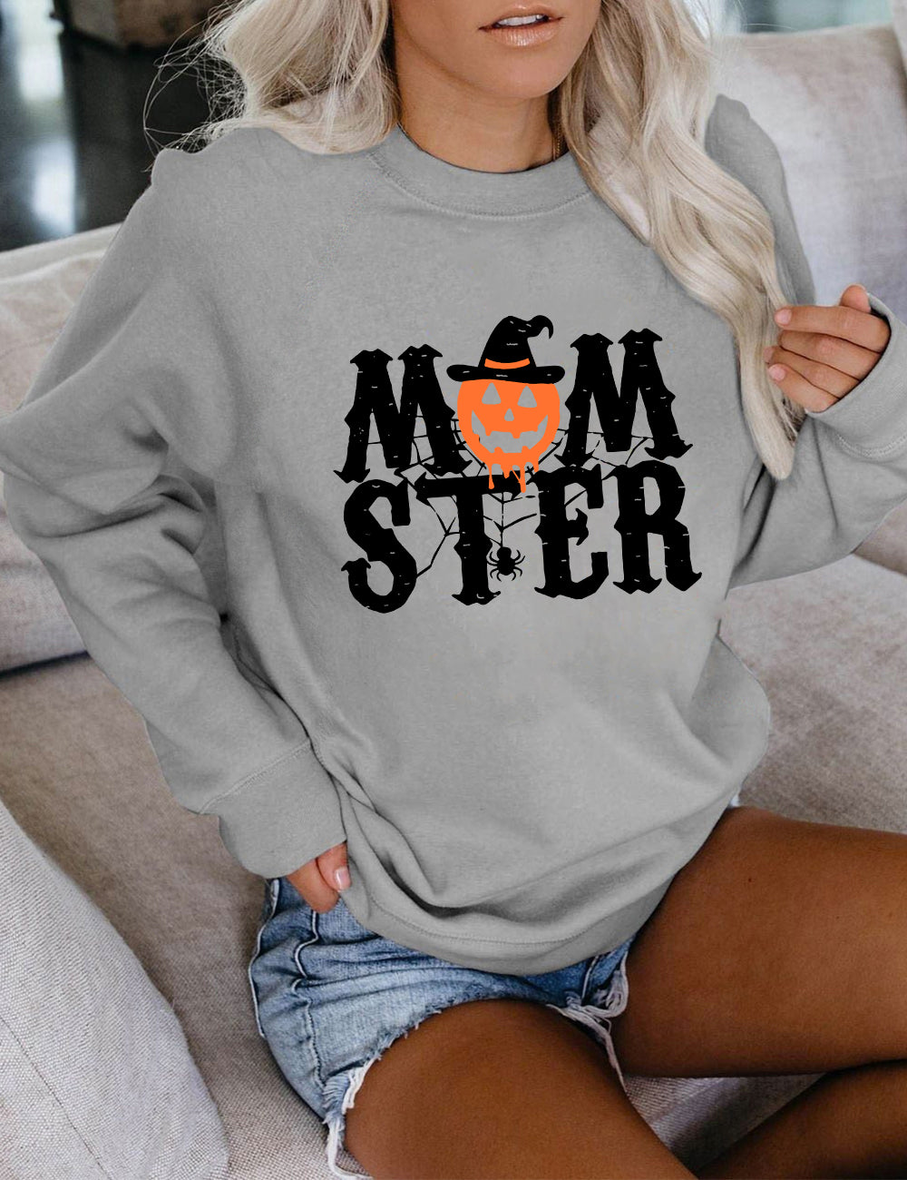 Momster Kürbis Halloween Sweatshirt 