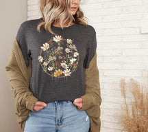 Floral Graphic Print Casual T-shirt