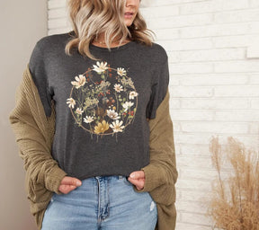 Floral Graphic Print Casual T-shirt