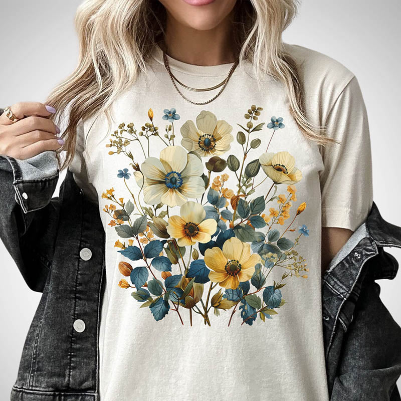 Wildflowers Vintage Pressed Garden T-Shirt