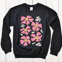 Oversized Wildflower Minimalist Woman Sweatshirt