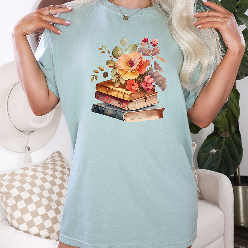 Floral Book Wildflowers T-shirt