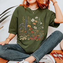 Vintage Wildflowers Garden Lover T-shirt