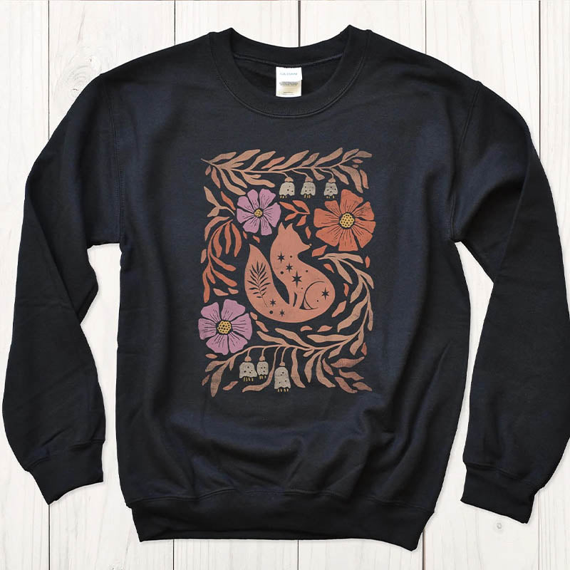 Boho Fall Cute Flower Sweatshirt