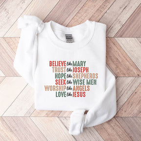 Believe Like Mary Christian Sweatshirt