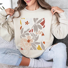 Boho Flower Print Sweatshirt