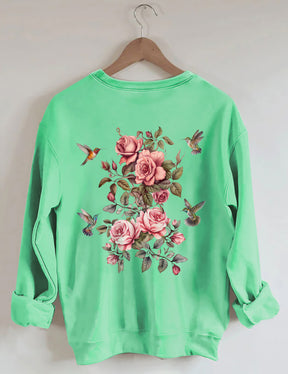 Wildflower And Bird Sweatshirt