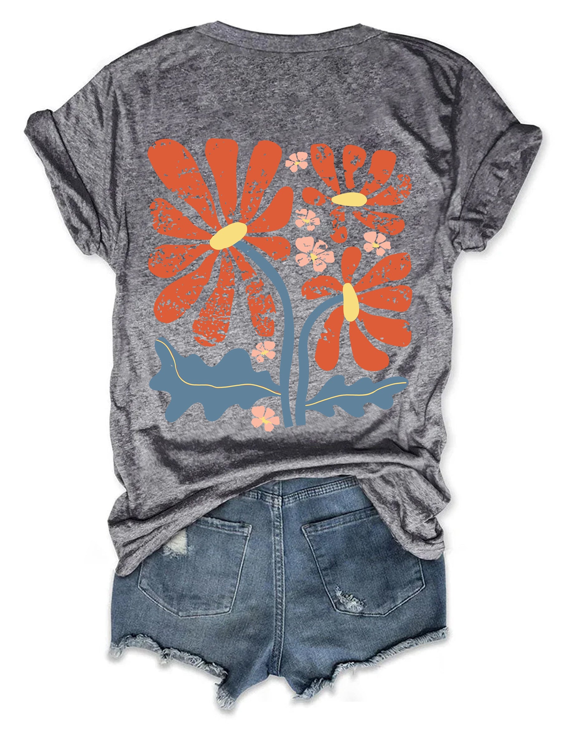 Grow Through What You Go Through Boho Flowers T-shirt