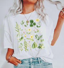 Boho Watercolor Botanical shirt Floral Tshirt