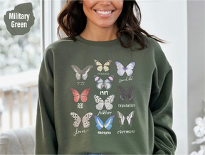 Single sided printing Cute Trendy Butterfly Sweatshirt