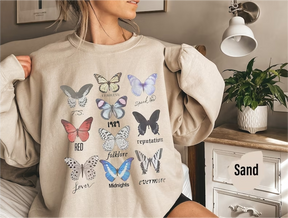 Single sided printing Cute Trendy Butterfly Sweatshirt