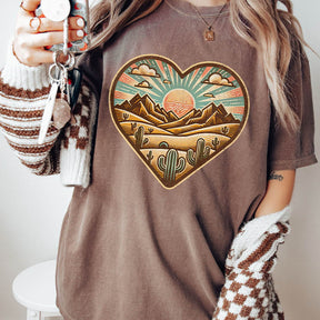 Retro Sunset Nature Mountain T-Shirt