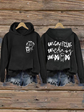 La caféine et Chaos Mom Life Hoodie