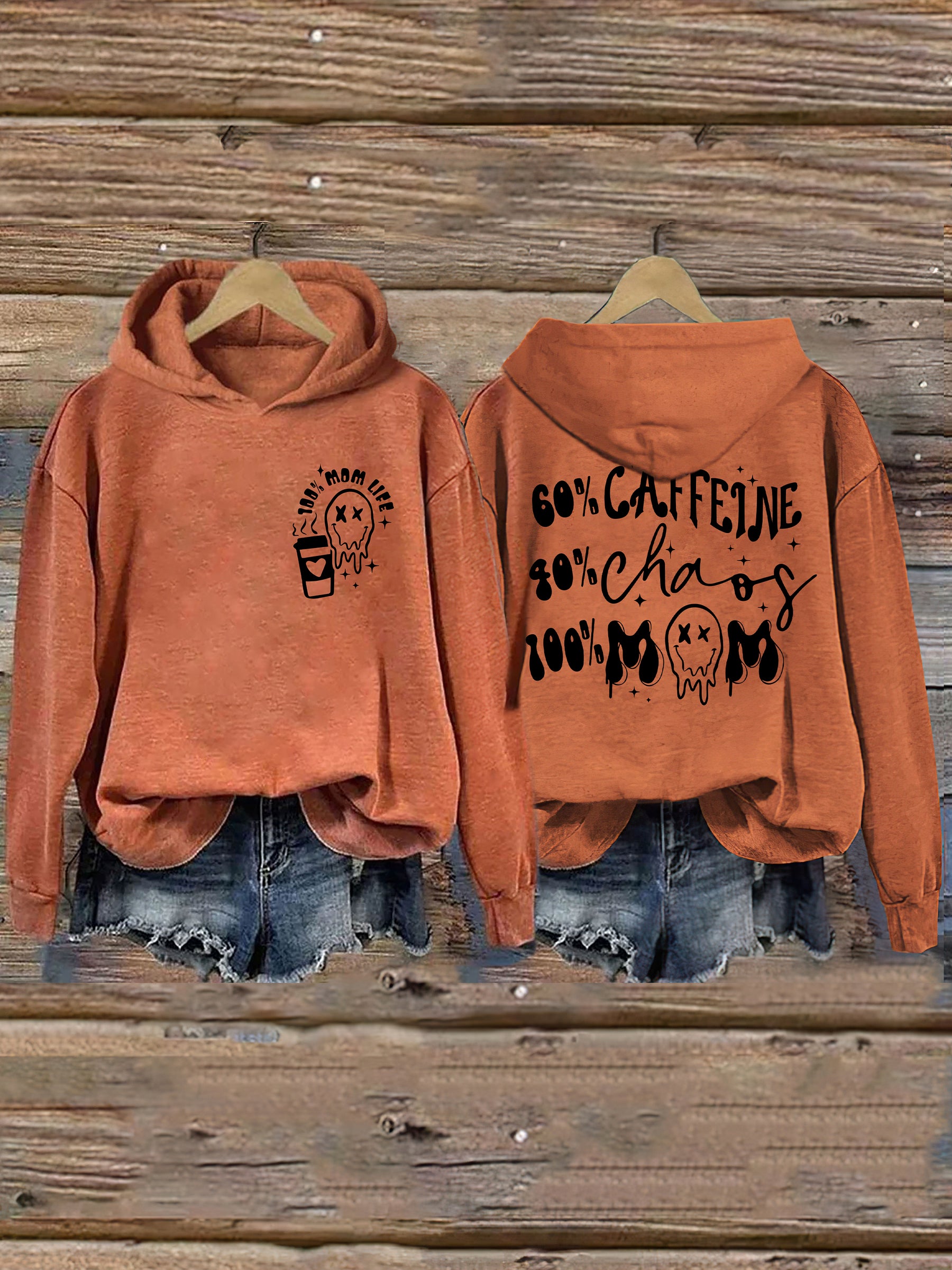 La caféine et Chaos Mom Life Hoodie