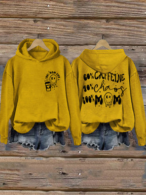 La caféine et Chaos Mom Life Hoodie