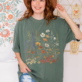 Vintage Wildflowers Garden Lover T-shirt