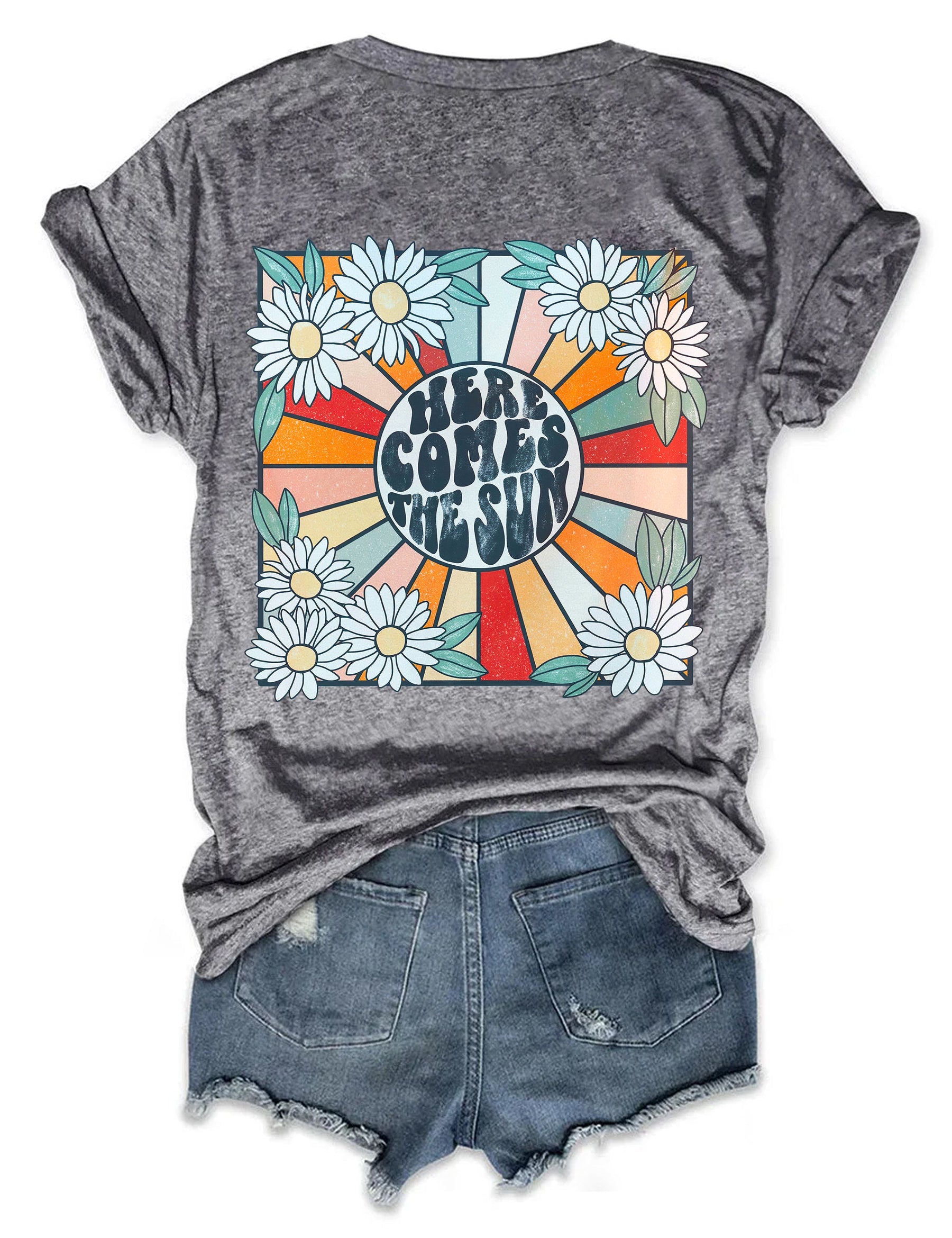 Hier kommt das Sun-Boho-T-Shirt