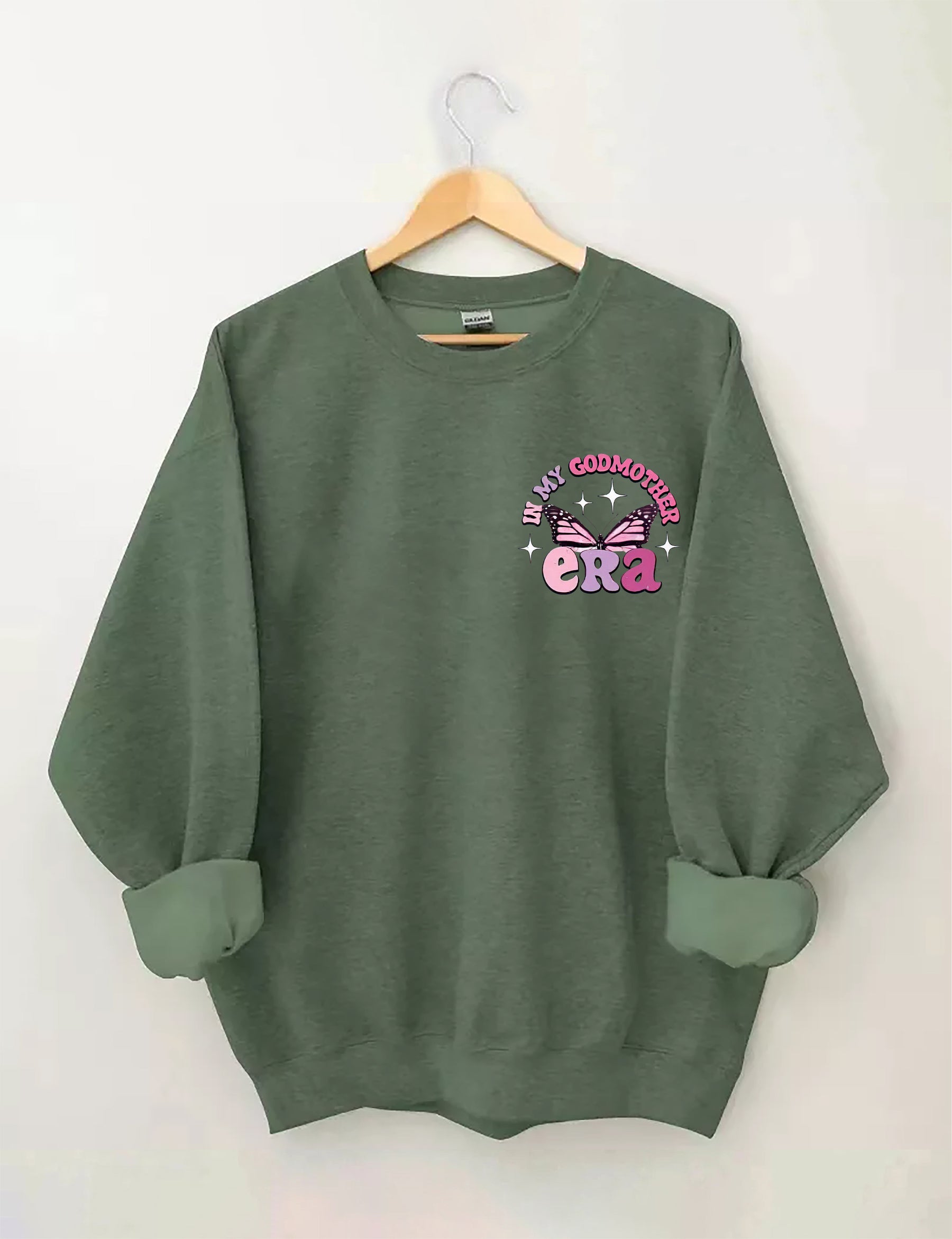 In meinem Paten-Ära-Sweatshirt 